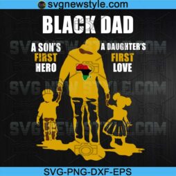Black Dad Svg