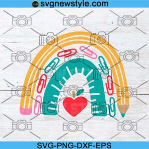 School Supply Rainbow Svg