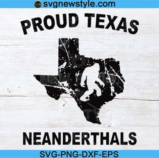 Proud Texas Neanderthal Svg