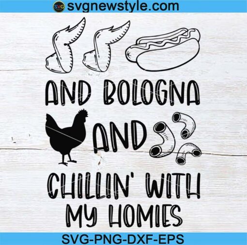 Chicken Wing Hotdog and Bologna Svg