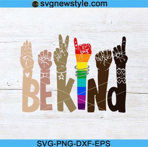 Be Kind Sign Language Svg