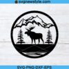 Moose Mountains Monogram Svg