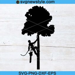 Tree Trimmer Only On Tree And Leaves svg