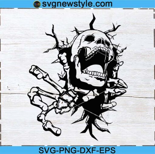 Skull In The Wall Svg