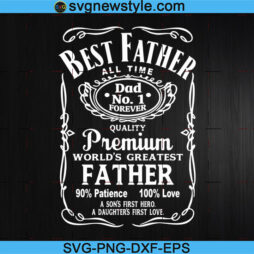 Best Father All Time Dad No 1 Svg