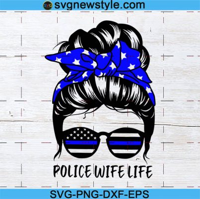 Police Wife Life Svg, Skull Police Wife Svg, Png, Digital Downloads