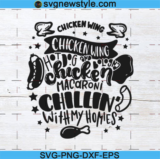 Chicken Wing Hotdog Svg