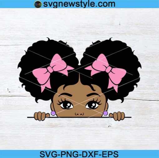 Peekaboo Girl Svg, Princess Svg, Little Afro Queen Svg ...