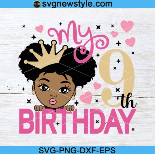 My 9th Birthday Svg