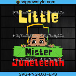 Black Boy Little Mister Juneteenth Svg