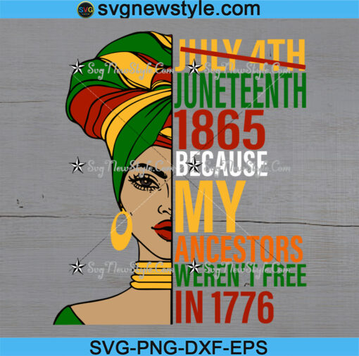 Juneteenth Woman Svg