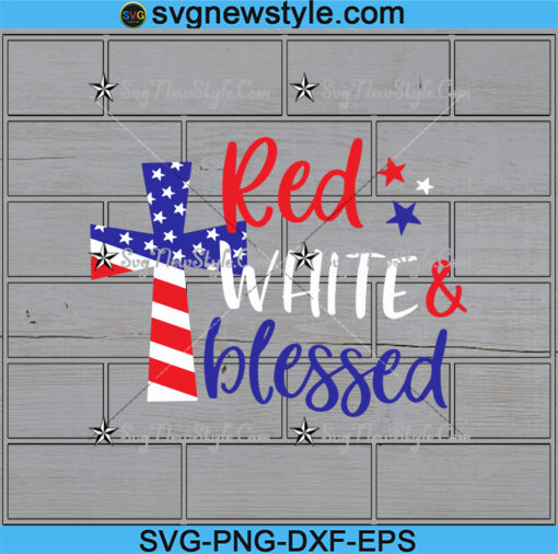 Red White and Blessed Svg