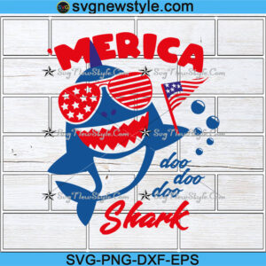 Merica Shark Svg