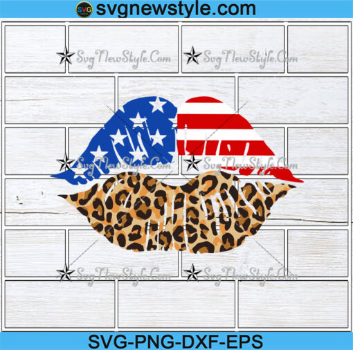 Patriotic Lips Svg