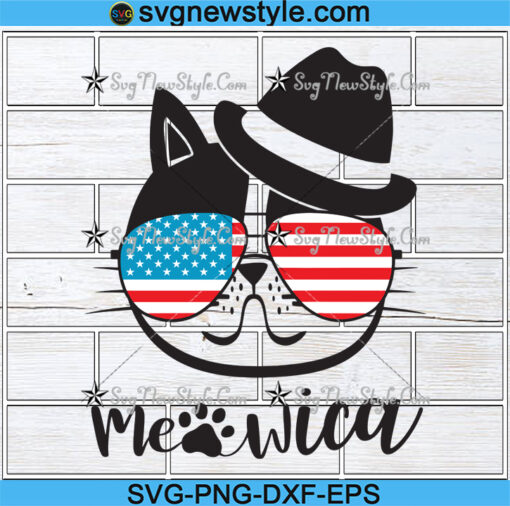 4th of July Meowica Svg