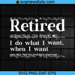 Funny Retired Svg