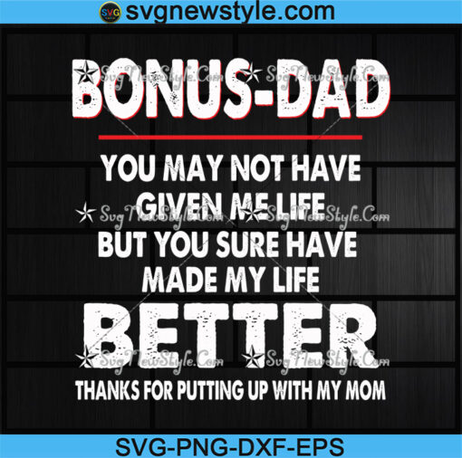 Bonus Dad Svg