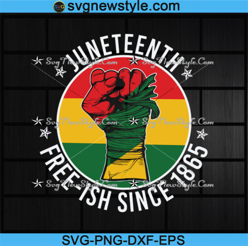 Raised Fist Vintage Juneteenth Svg