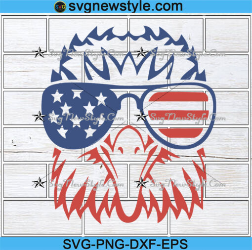 Patriotic Eagle With Sunglasses Svg