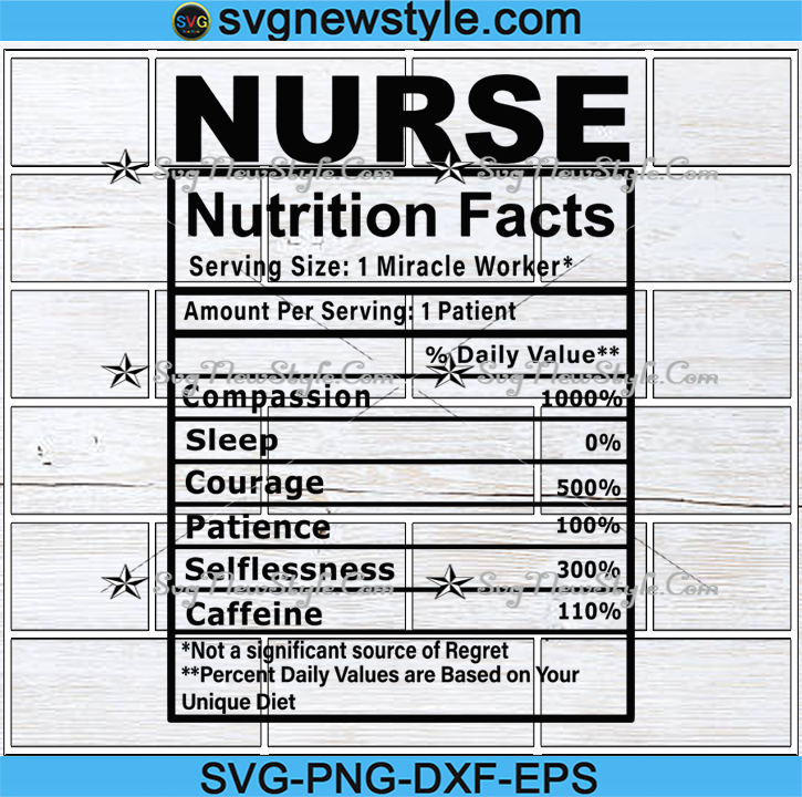 Download Nurse Nutrition Facts Svg Nurse Svg Nurse Nutrition Facts Editable Svg Funny Nursing Nurse Life Svg Svg New Style