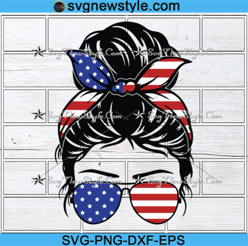 Messy Bun Hair Svg