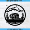 Camper Mountains Design Svg