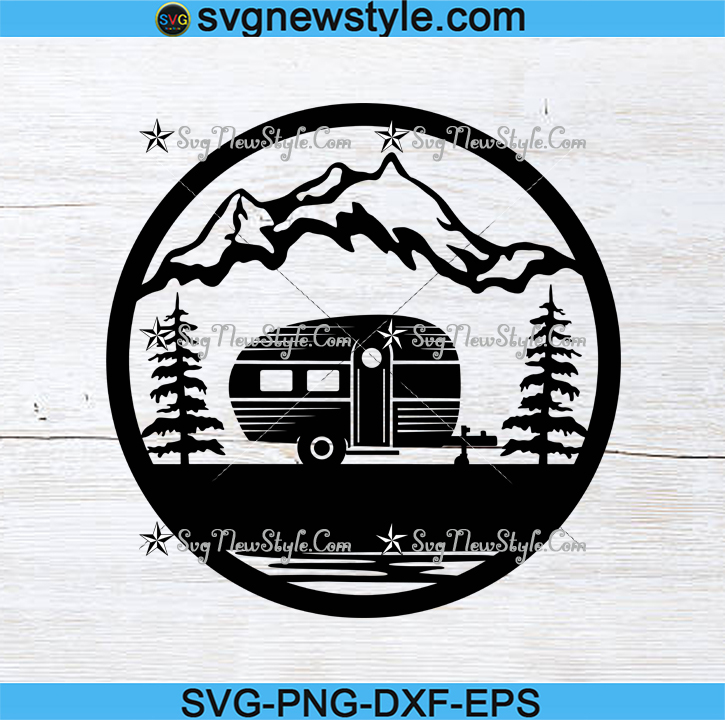 Download Camper Mountains Design Svg Camper Rv Svg Monogram Svg Png Dxf Eps Cricut File Silhouette Art Svg New Style