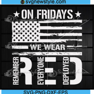 On Friday We Wear Red Svg