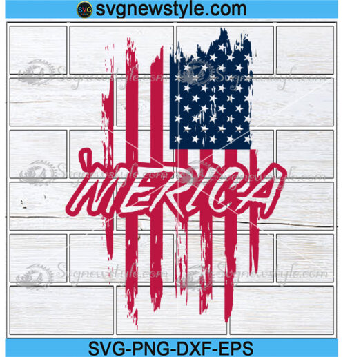 Distressed American Flag Svg