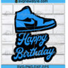 Jordan Sneakers Birthday Cake Topper Svg