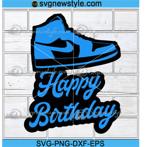 Jordan Sneakers Birthday Cake Topper Svg