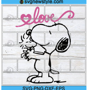 Peanuts Snoopy Woodstock Mother's Love Svg