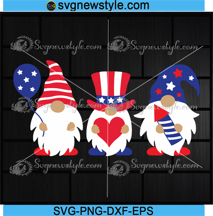 4th Of July Gnomes Svg Independence Day Patriotic Gnomes Clipart American Usa Stars And Stripes Svg Svg New Style