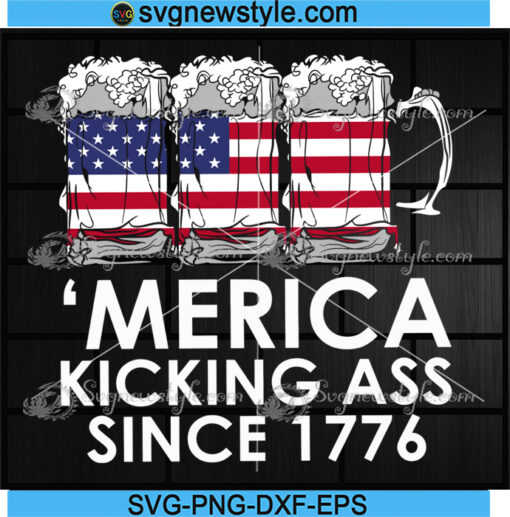 Merica Kicking Ass Since 1776 Svg