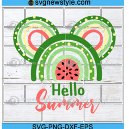 Mickey Watermelon Rainbow Svg