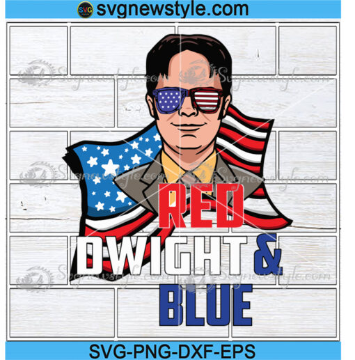 Red Dwight blue svg