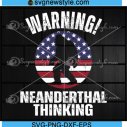 Warning Neanderthal Thinking Svg