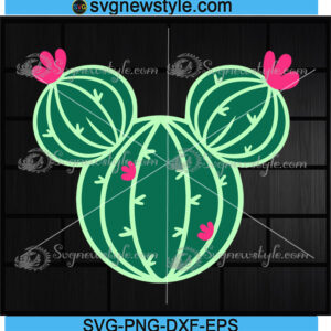 Mickey Head Cactus Svg