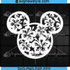 Mickey Head Flowers Svg