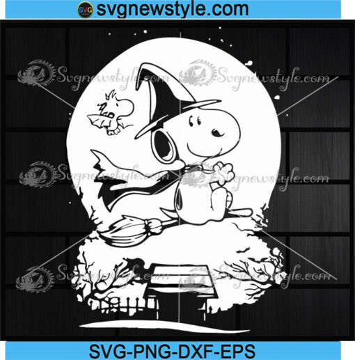 Snoopy Witch Svg