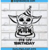 Baby Yoda Birthday Svg
