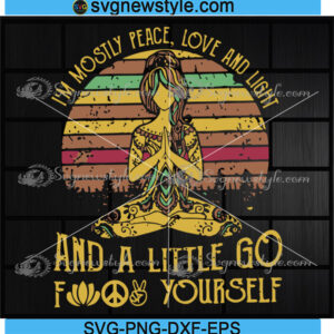 Peace love and light SVG