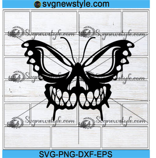 Butterfly Skull Svg