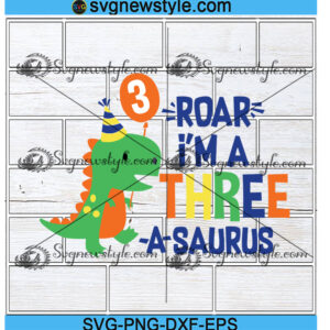 Dinosaur Birthday Svg