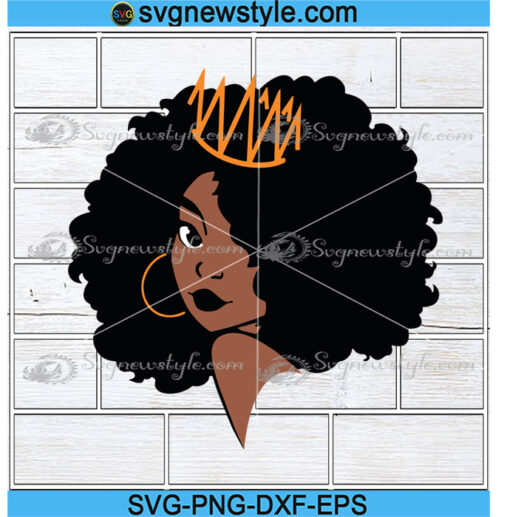 African American Queen Svg