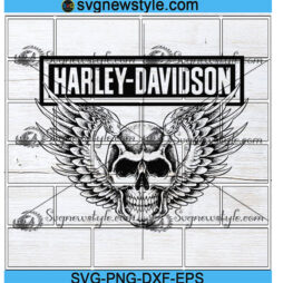 Skull Harley Davidson Svg