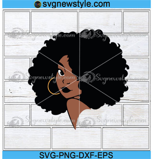 Beautiful Afro Woman Svg