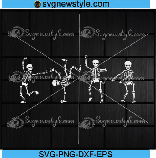 Skeleton Dancing Halloween Svg