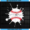 Splatter Baseball Svg