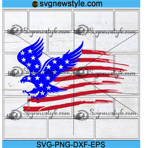 Distressed American Eagle Flag Svg